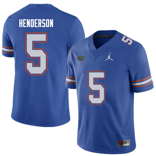 Jordan Brand Men #5 CJ Henderson Florida Gators College Football Jerseys Sale-Royal